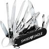 Swiss Eagle 30-in-1 Classic Pocket House Hold & Campaign Tool, Premium Multi Tool Pocket Tool with Blade, Scissor, Screwdriver, Plier, Magnifying Glass, Tweezer for Christmas Gifts - - Black view 1