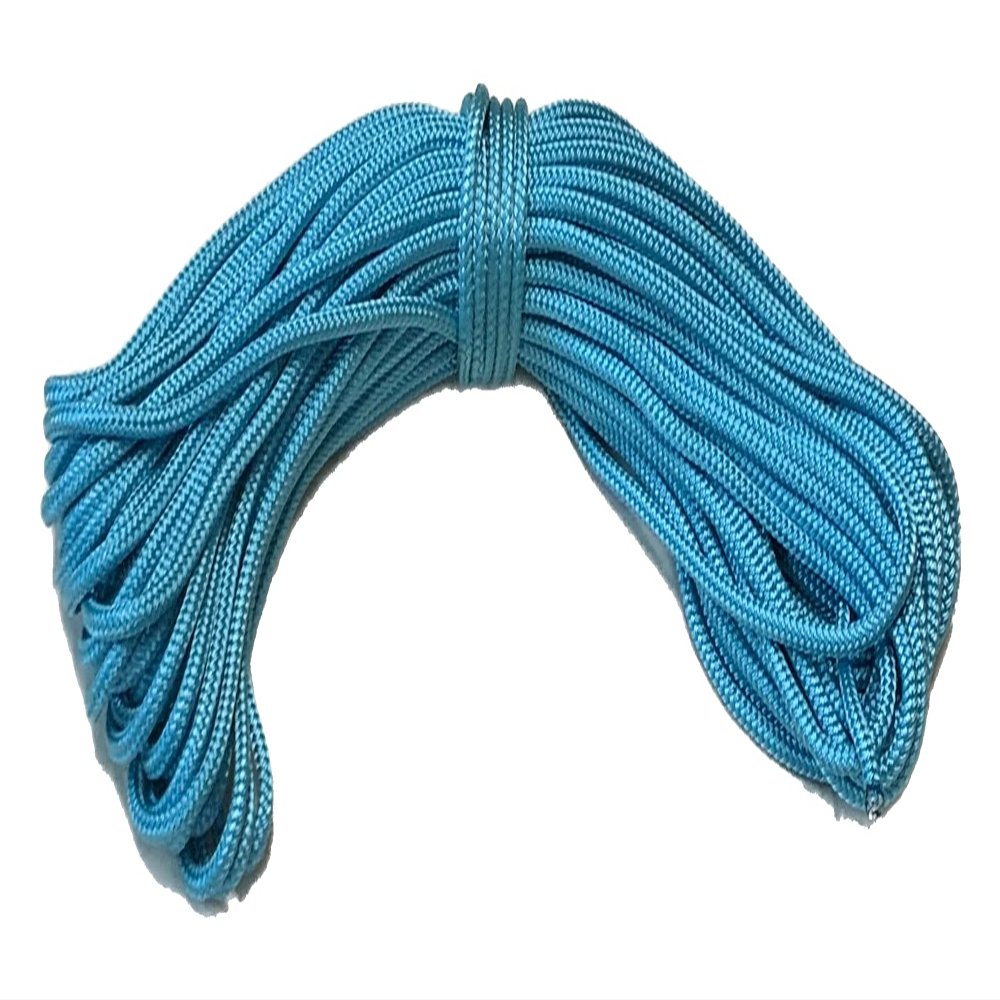 Double Braid Polyester Rope 1/4 Inch, Light Blue (300)
