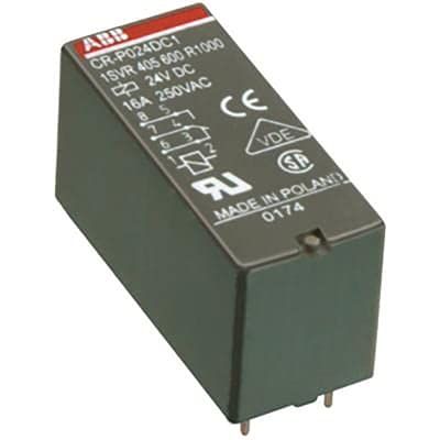 1SVR405600R0000, Power Relay; SPDT; Control: 24VAC; Output: 16A 250VAC; Socket; CR-P Series