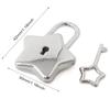 Honbay Mini Silver Tone Cute Star Shaped Padlock with Key for Jewelry Box, Purse, Handbag, Cabinet, Treasure Chest, Luggage, Letter Box, Diary, etc view 2