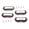 YUNSI Creative Handles 4pcs 90x43mm Antique Bronze Furniture Handle Label Pull Frame Handle File Name Card Holder for Cabinet Drawer Box Case Bin Alloy Hardware Handle(B) view 1