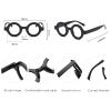 COTIA Vintage Small Frame Round Anti Blue Light Reading Glasses Women Classic Steampunk Retro Glasses Female Male (pink, 1.25) view 3