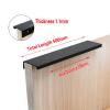 YUNSI Creative Handles Black Silver Gold Hidden Cabinet Handles Stainless Steel Kitchen Cupboard Pulls Drawer Knobs Furniture Handle Hardware Handle(Black 500mm) view 2