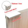 YUNSI Creative Handles Black Silver Gold Hidden Cabinet Handles Stainless Steel Kitchen Cupboard Pulls Drawer Knobs Furniture Handle Hardware Handle(Silver 80mm) view 2