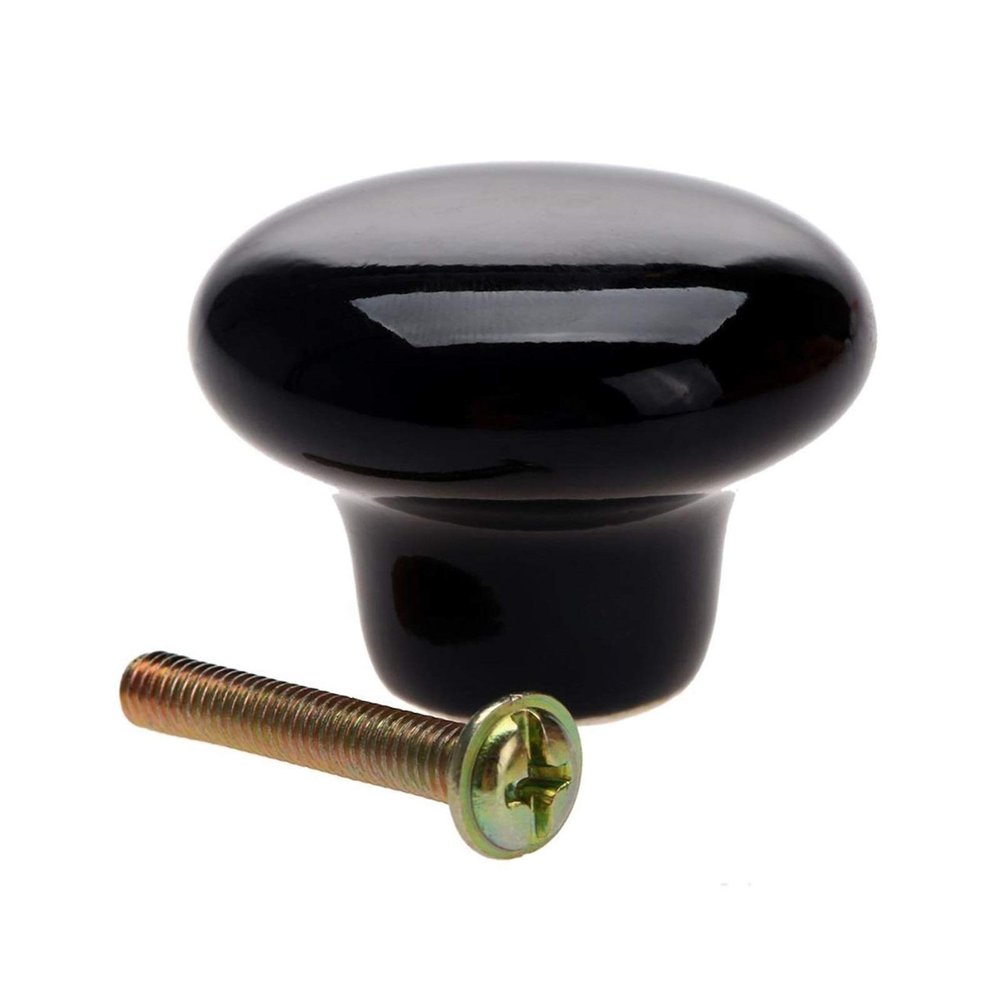 YUNSI Creative Handles 1pc Colorful Ceramic Door Handle Round Cabinet Knob Cupboard Drawer Wardrobe Pull Knob Furniture Kitchen Accessories Candy Color Hardware Handle(F)