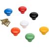 YUNSI Creative Handles 1pc Colorful Ceramic Door Handle Round Cabinet Knob Cupboard Drawer Wardrobe Pull Knob Furniture Kitchen Accessories Candy Color Hardware Handle(F) view 4