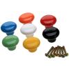 YUNSI Creative Handles 1pc Colorful Ceramic Door Handle Round Cabinet Knob Cupboard Drawer Wardrobe Pull Knob Furniture Kitchen Accessories Candy Color Hardware Handle(E) view 2