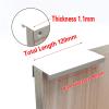 YUNSI Creative Handles Black Silver Gold Hidden Cabinet Handles Stainless Steel Kitchen Cupboard Pulls Drawer Knobs Furniture Handle Hardware Handle(Silver 120mm) view 2