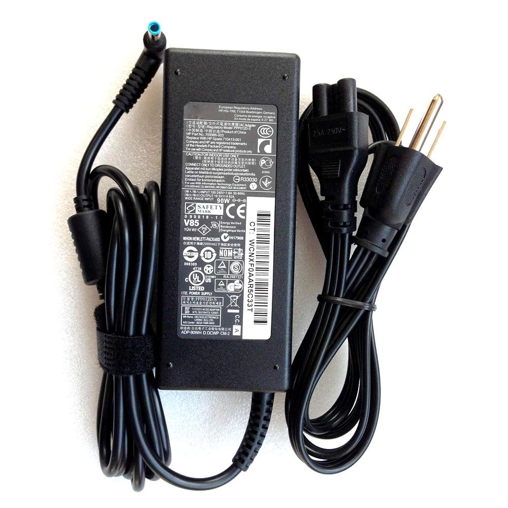 19.5V 4.62A 90W 710414-001 710413-001 AC Adapter for HP Envy 15-k004nf Envy 17-j010us 710413-001 709986-002 709986-001 Power Supply Cord
