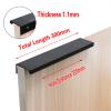 YUNSI Creative Handles Black Silver Gold Hidden Cabinet Handles Stainless Steel Kitchen Cupboard Pulls Drawer Knobs Furniture Handle Hardware Handle(Black 300mm) view 2