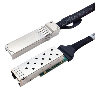 10Gtek 10G SFP+ to SFP+ Extender Cage with EEPROM on Cage Side, 3M Flat Cable in Nylon Jacket, 30AWG, 30cm