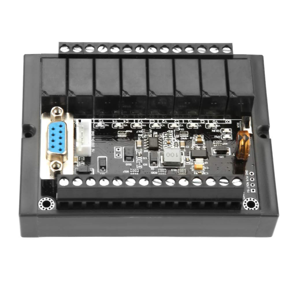 Programmable Logic Controller PLC 24VDC Industrial Control Board Relay Module with Time Delay Function and Protective Shell