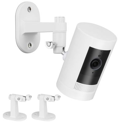 2Pack Adjustable Security Wall Mount Bracket for Ring Stick Up Cam & Ring Outdoor Cam Plus, Perfect View Angle for Your Surveillance Camera System - White