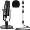 Aveek USB Condenser Microphone for PC/Micro/Mac/iOS/Android with Noise Cancellation and Reverb for Voice and Music Recording, Podcasting, Streaming, Gaming view 1