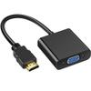 BORLTER CLAMP 1080P HDMI to VGA Adapter Converter(Male to Female) HDMI to VGA Adapter for PC, Laptop, Monitor, Projector, Xbox and More - Black view 1