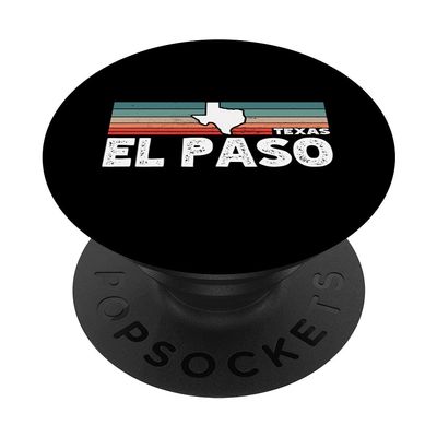 Vintage Retro El Paso TX Tourist Native Texas State PopSockets PopGrip: Swappable Grip for Phones & Tablets