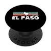 Vintage Retro El Paso TX Tourist Native Texas State PopSockets PopGrip: Swappable Grip for Phones & Tablets