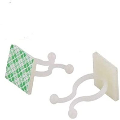 50 Pcs White Nylon Self-Adhesive Twist Locks Holder Cable Tie Clips