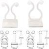50 Pcs White Nylon Self-Adhesive Twist Locks Holder Cable Tie Clips view 2