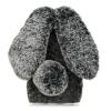 LCHDA Rabbit Case for Google Pixel 4a 5.81 Inch (4G), Cute 3D Bunny Ears Soft Furry Hairball Fuzzy Warm Winter Faux Fur Plush Fluffy Flexible TPU Bumper Women Girls Protective Skin Cover - Black view 2