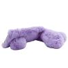 LCHDA Rabbit Case for Google Pixel 4a 5.81 Inch (4G), Cute 3D Bunny Ears Soft Furry Hairball Fuzzy Warm Winter Faux Fur Plush Fluffy Flexible TPU Bumper Women Girls Protective Skin Cover - Purple view 3