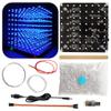 Hexidos 8x8x8 LED Cube DIY Electronic Soldering Project Kit, User Needs to Solder The LED, Displayed Content Can Be Modified [3D8C-BLUE] view 1