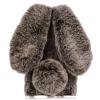 LCHDA Rabbit Case for Google Pixel 4a 5.81 Inch (4G), Cute 3D Bunny Ears Soft Furry Hairball Fuzzy Warm Winter Faux Fur Plush Fluffy Flexible TPU Bumper Women Girls Protective Skin Cover - Brown view 2