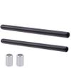 Fotga 2 Pack 20inch / 50cm Aluminum 15mm Rod for 15mm Rail Base Plate System DSLR Follow Focus Matte Box Camera Cage Shoulder Pad view 1
