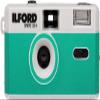 Ilford Sprite 35-II Reusable/Reloadable 35mm Analog Film Camera (Silver and Teal) view 1