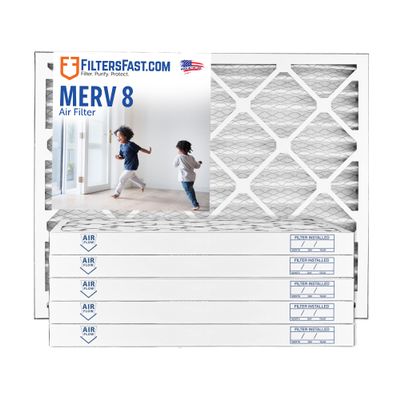 Filters Fast 30x36x2 Pleated Air Filter Merv 8, 2 AC Furnace Air Filters, Made in the USA, Actual Size 29.5x35.5x1.75, 6 Pack