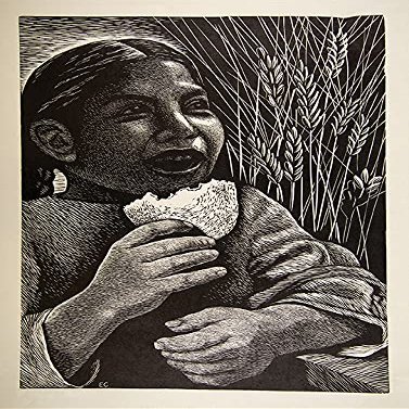 Elizabeth Catlett : The Right to Eat : Archival Quality Art Print