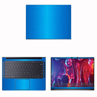 Decalrus - Protective Decal for The Lenovo Yoga Slim 7i (14" Screen) Laptop LITE Blue Texture Brushed Aluminum Cover wrap BAlenovoYogaSlim7i_14LiteBlue