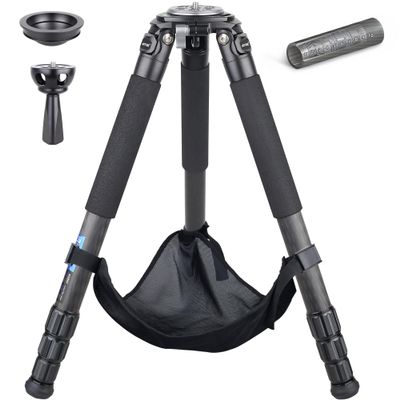 ARTCISE AS88C Carbon Fiber Tripod With 75mm Bowl and Adapter - Heavy Duty Camera Tripod, 10 Layers, 36mm Leg Tube, Max Load 77Lbs/35kg (Small Size AS90C)