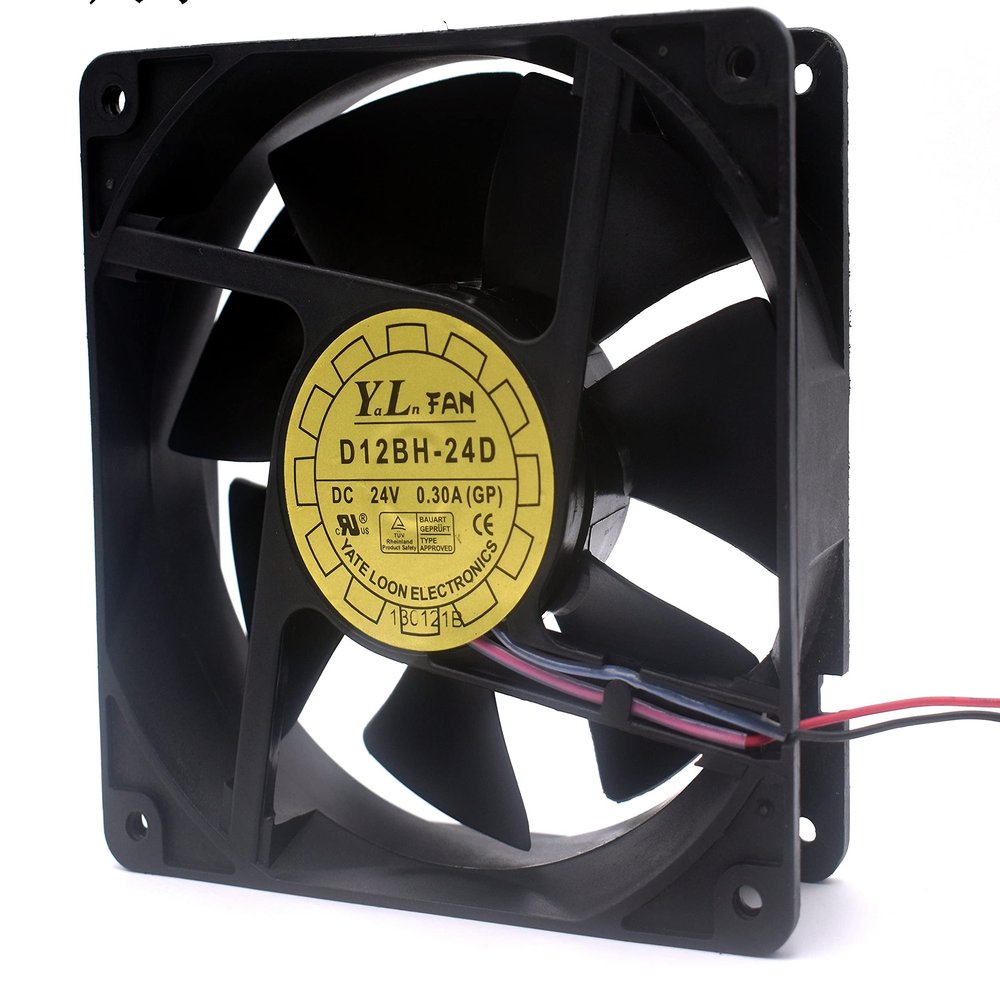 D12BH-24D 24V 0.3A 12012038mm 2-Wire Chassis Cooling Fan