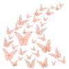 3D Butterfly Wall Stickers, 72Pcs 3 Sizes 3 Styles, Removable Metallic Wall Decals Fridge Sticker Room Mural Decoration for Kids Bedroom Nursery Classroom Party Wedding Decor DIY Gift (Rose Gold) view 1
