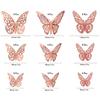 3D Butterfly Wall Stickers, 72Pcs 3 Sizes 3 Styles, Removable Metallic Wall Decals Fridge Sticker Room Mural Decoration for Kids Bedroom Nursery Classroom Party Wedding Decor DIY Gift (Rose Gold) view 2