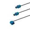 POBADY Fakra Z Cable Fakra Z Female Right Angle 90 Degree to Double Fakra Z Male Adapter Cable RG174 30CM/11.8IN for Car Stereo DAB GPS Navigation System view 2