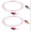 JORZOR 2 Pack Pin Type Plug to RCA Male Plug 14 AWG Speaker CableAudiophile 14 AWG OFC Speaker Wire (1M(3.3ft), 2 pin to RCA Male) view 1