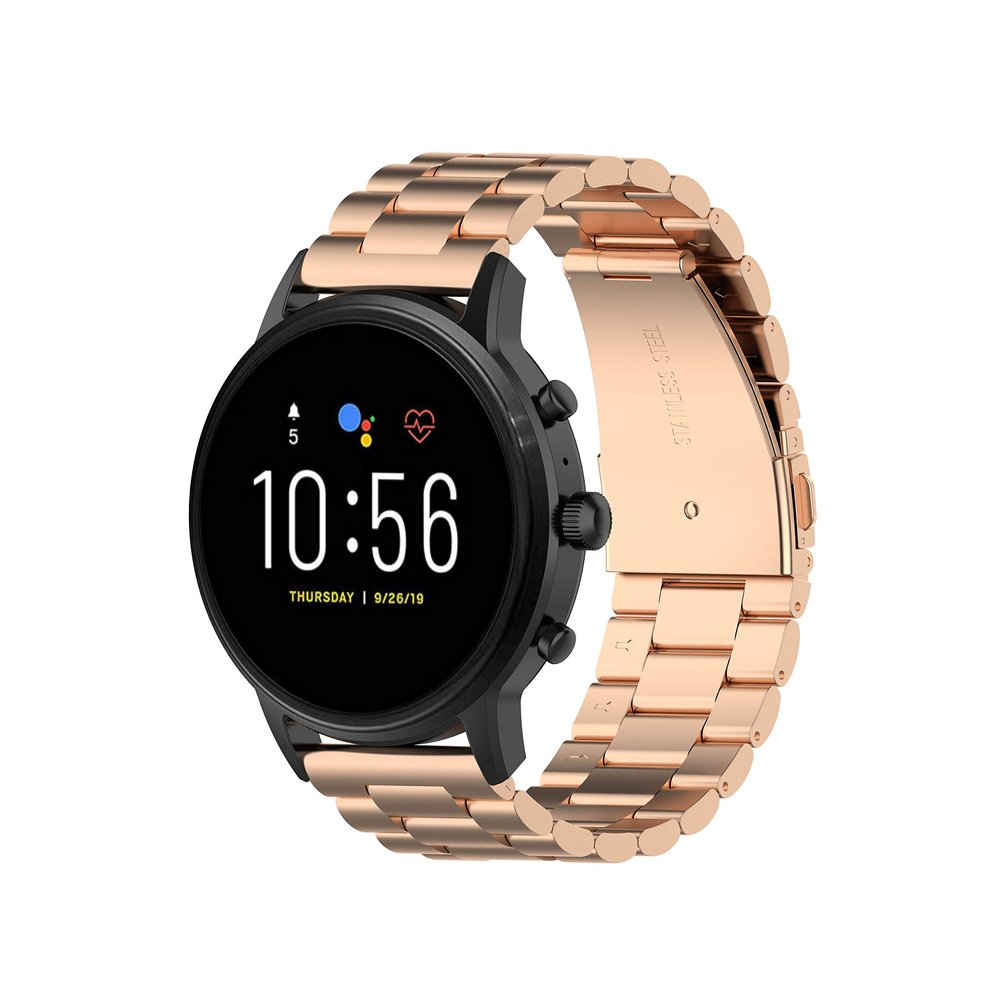 BabyValley Metal Band Compatible with Garmin Venu 2S Band Stainless Steel Wristband with Tool Replacement Bracelet Strap Bands for Venu 2S (Rose Gold)