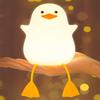 Amaredom Cute Duck Night Light, Squishy Duck Lamp, Silicone Dimmable Nursery Nightlight, Rechargeable LED Bedside Lamp with 20 Minutes Timer & Tap Control for Kids Baby Toddler Decor Bedrooms view 1