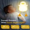 Amaredom Cute Duck Night Light, Squishy Duck Lamp, Silicone Dimmable Nursery Nightlight, Rechargeable LED Bedside Lamp with 20 Minutes Timer & Tap Control for Kids Baby Toddler Decor Bedrooms view 3