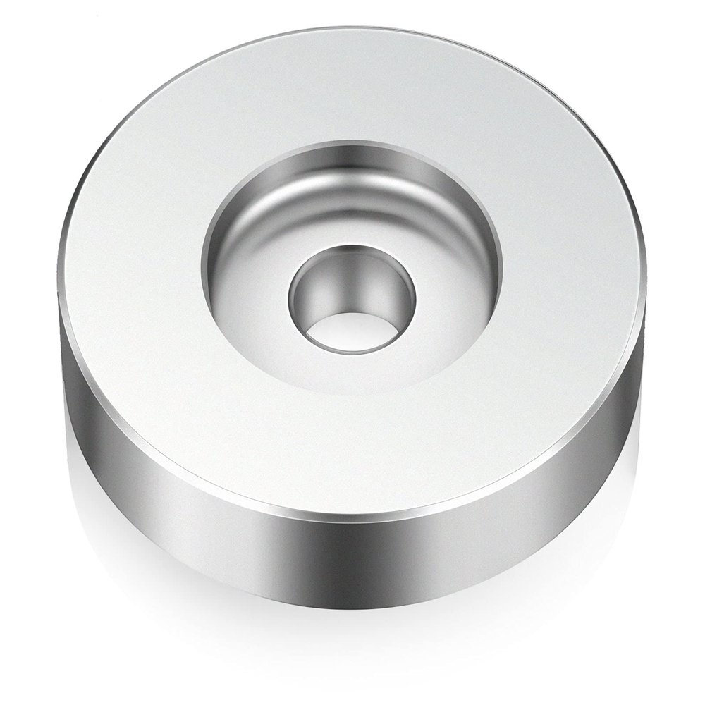 45 Record Adapter for Turntable RPM Record Player for 7 Inch Vinyl Players Turntables Solid Aluminum Dome(Silver)