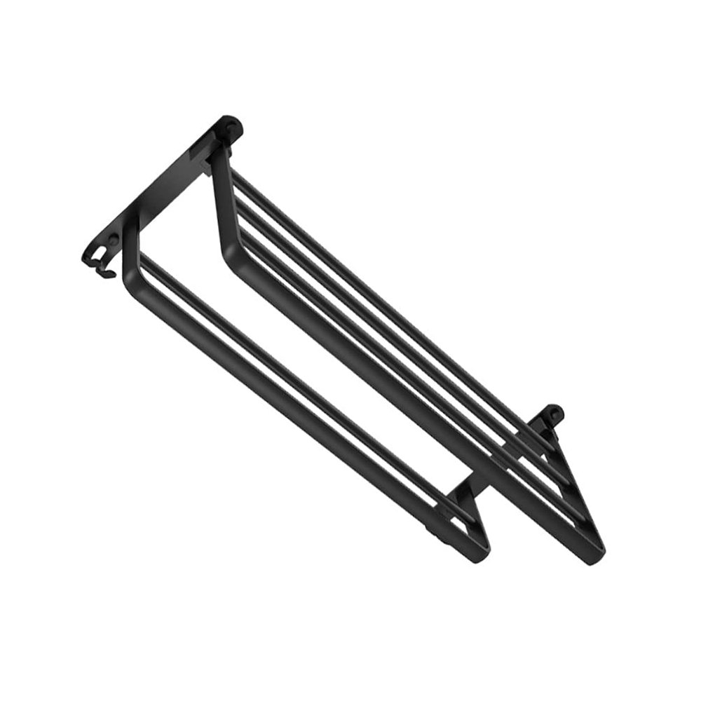 Cabilock 1pc Wall-Mounted Decorative Storage Rack Hook Shelf for Bathroom Non-Punching Towel Holder Design for Home Organization