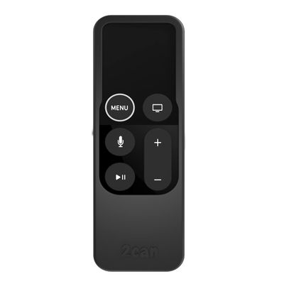 2Can Smarty Case for Apple TV 4K Remote, Lost Apple TV Remote Finder, Shock Absorption, Protective Case (Black)