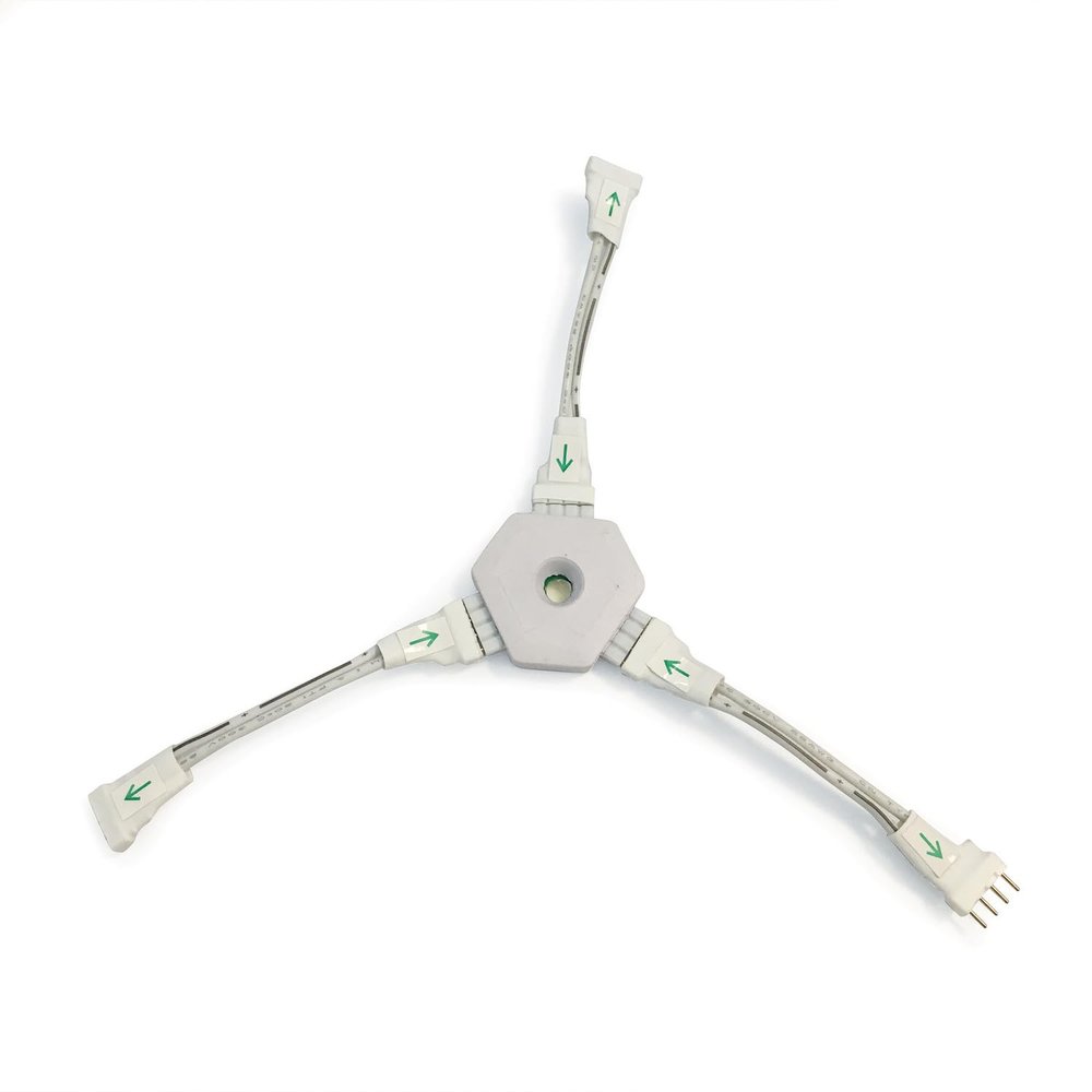 NoraLighting NARGB-700W Y Splitter Cable for RGB & CCT Tape Light, White