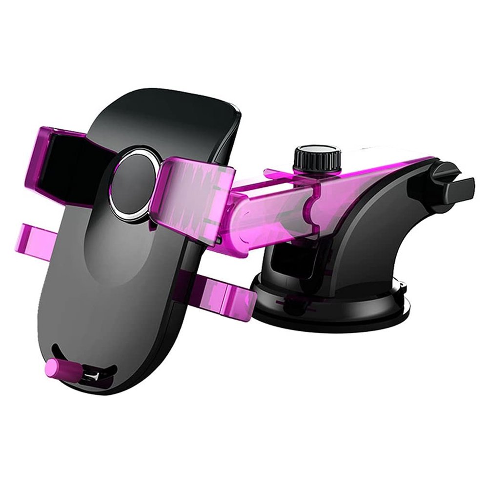 DXIUMZHP Vehicle Mounts Suction-Cup Phone Mount Car Mobile Phone Suction Cup Bracket, The Instrument Panel Navigation Supports The Mobile Phone Holder (Color : Purple)