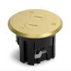 Lew Electric Round Floor Box Kit (Screw Plugs, Brass) view 1