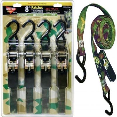 Hampton Products-Keeper Ratchet Tie Down, Camo, 8-Ft., 4-Pk.