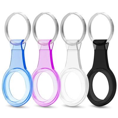 4 Pack Case for AirTags Key Finder,Woffoly Portable Protective Bumper Case for AirTag with Keychain,Upgrade Lightweight TPU Shockproof Holder Tracker Cover Compatible with AirTag for Pets,Keys,Luggage