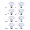 Raguso 8pcs 40mm Crystal Glass Knob Diamond Shaped Cabinet Handle Drawer Pull for Drawer Cabinet Wardrobe view 1